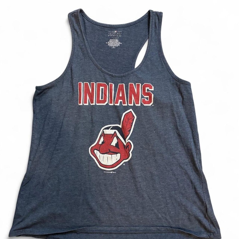 Cleveland Indians Chief Wahoo Racerback Tank Women's L 5th & Ocean MLB